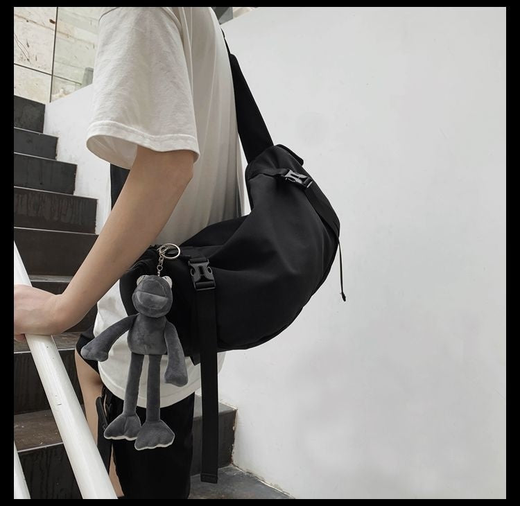 Lkblock Japanese Functional Nylon Sling Bag for Women - Large Capacity Casual Crossbody Messenger Bag