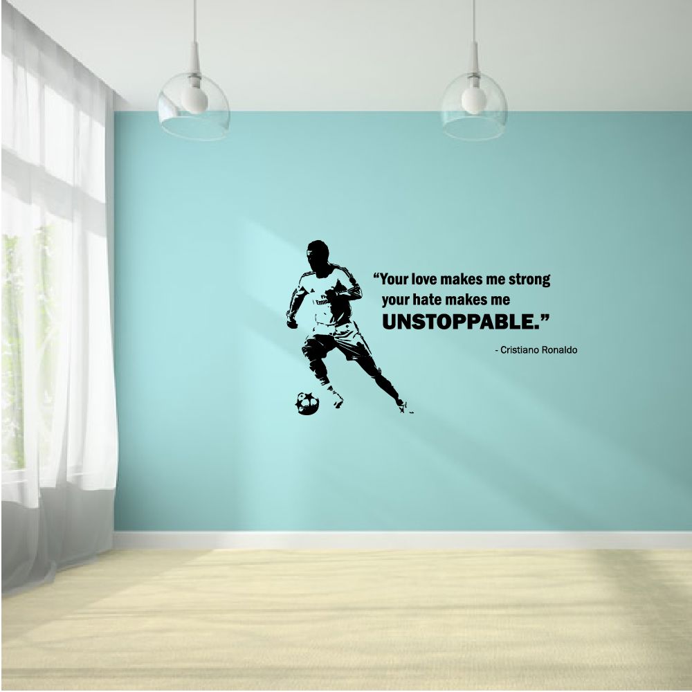 Soccer Quotes Vinyl Wall Art Sticker Decal - Motivational Sports Decor