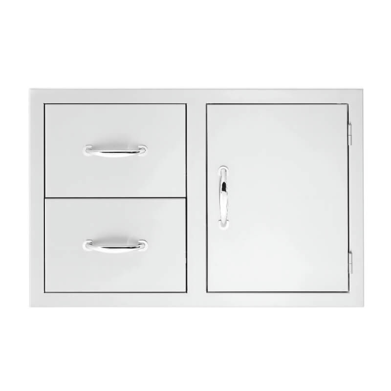 Summerset 36 Inch Flush Mount 2 Drawer & Access Door Combo - SSDC2-36
