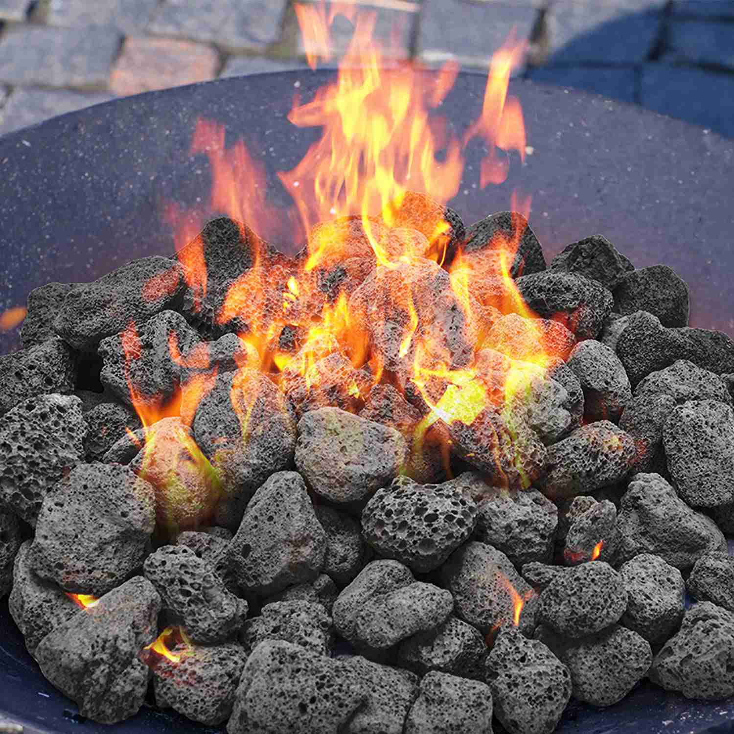 Skyflame 10LB Natural Lava Rocks for Fire Pits, Fireplaces, and Outdoor Decor