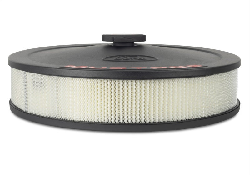 Ford Racing Air Cleaner Kit - Black Crinkle Finish with Red Mustang Emblem