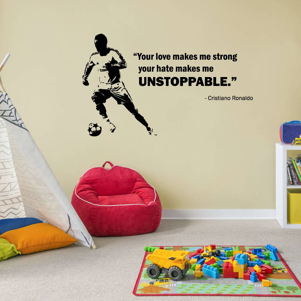 Soccer Quotes Vinyl Wall Art Sticker Decal - Motivational Sports Decor