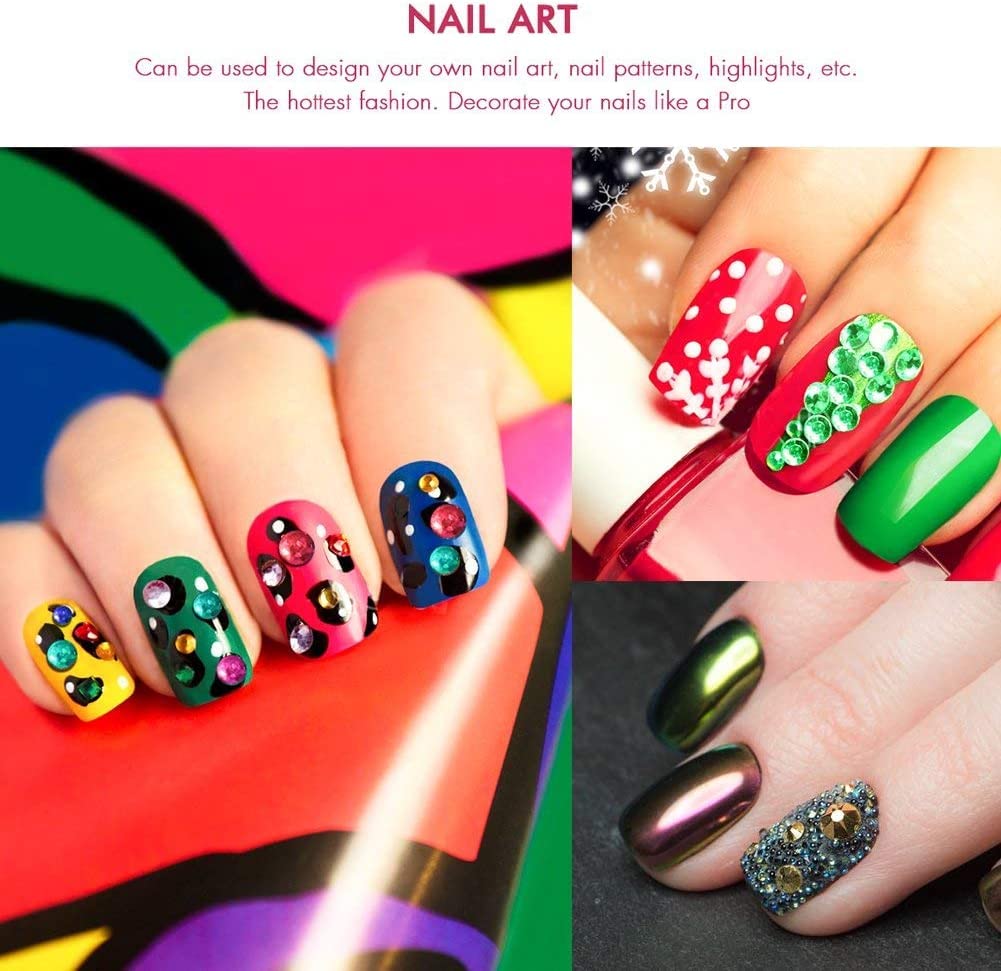 Rhinestone Stickers 2475 PCS, Nicpro Self Adhesive Face Gems Stick on Body Jewels Crystal in 3 Sizes 15 Colors, 15 Embellishments Sheet for Decorations Crafts Nail Makeup