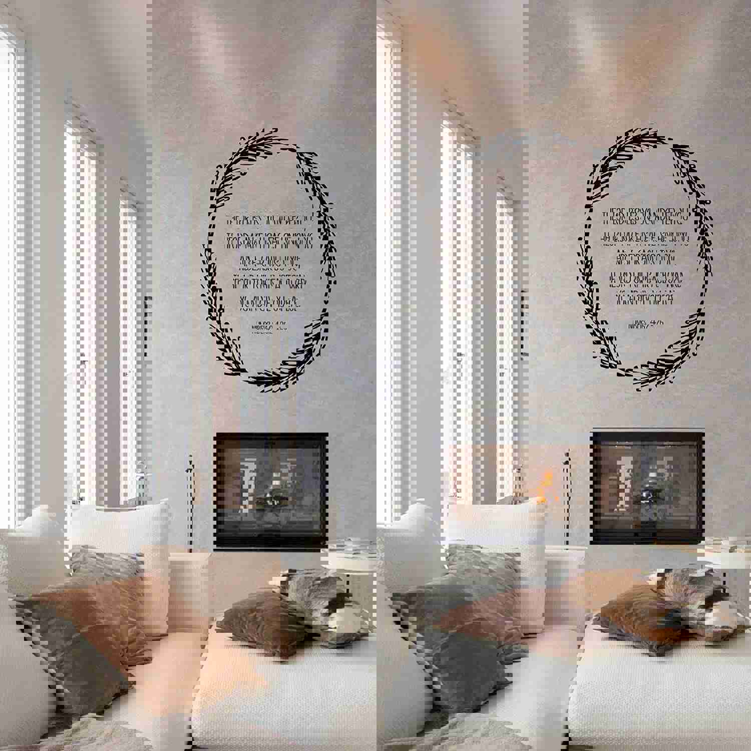 Religious Quotes Vinyl Wall Sticker - Customizable Bible Verse Decal