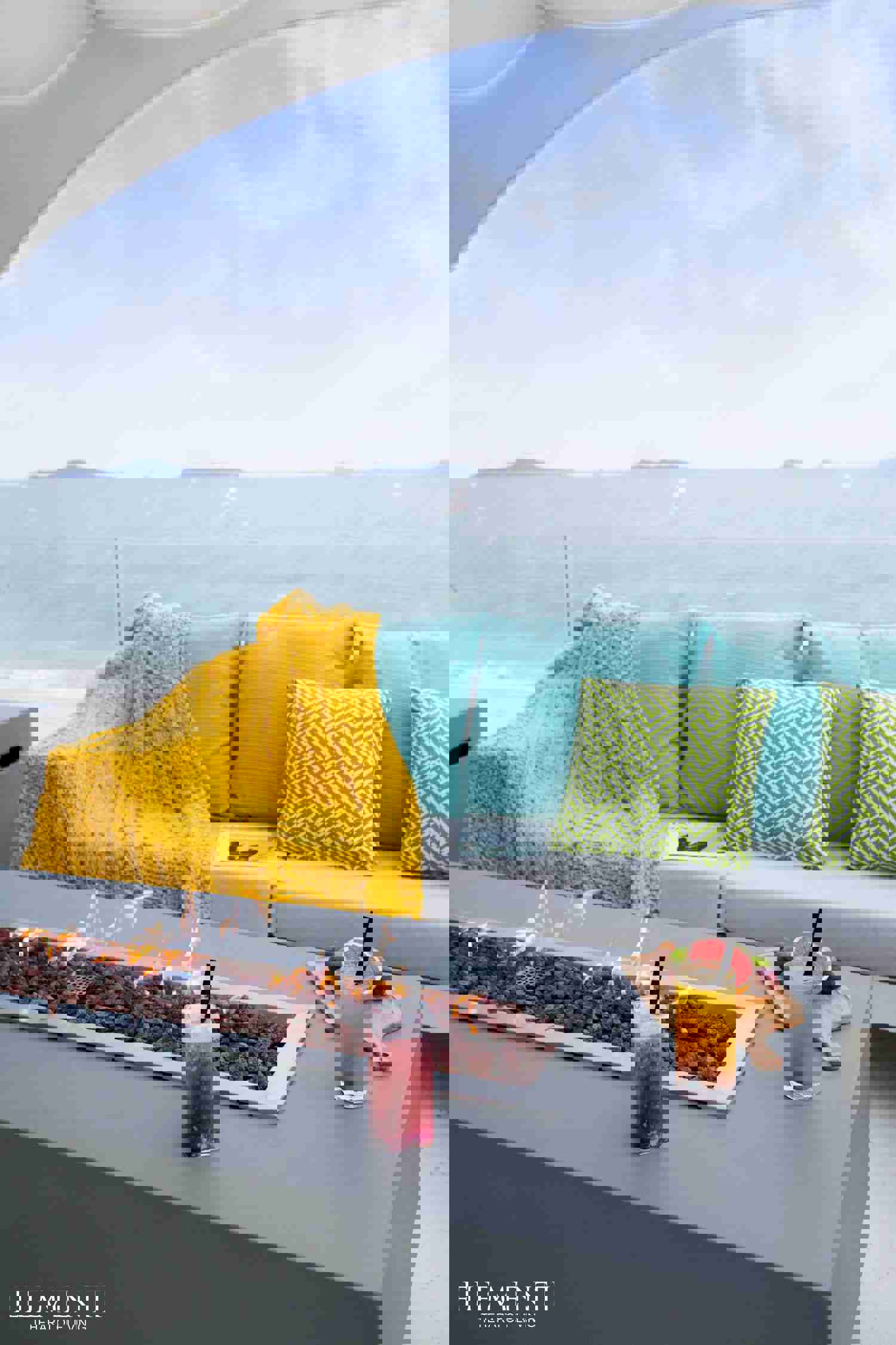 Granville Modern Smooth Concrete Rectangle Fire Pit Table - Light Gray