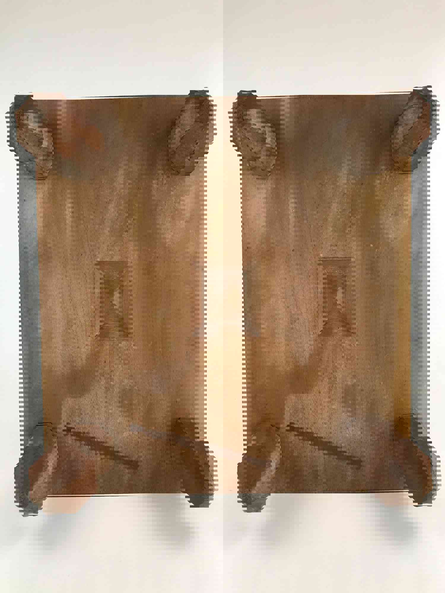 Vintage Japanese Wood Go Board Game Goban with 19x19 Grid and 4 Legs