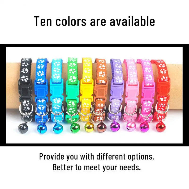 Cute Bell Pet Collar for Cats and Dogs - Adjustable with Pendant Bell