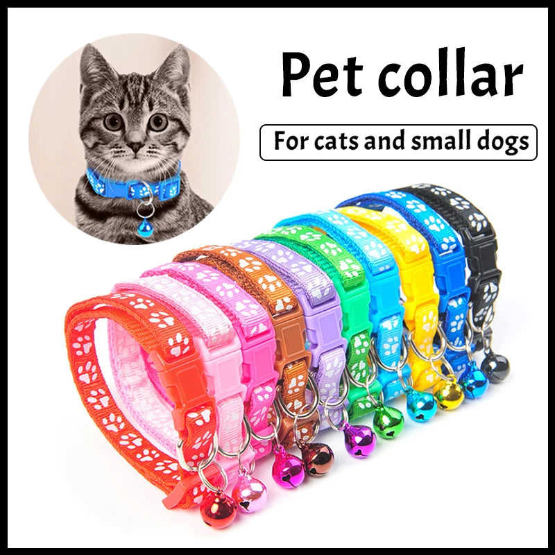 Cute Bell Pet Collar for Cats and Dogs - Adjustable with Pendant Bell