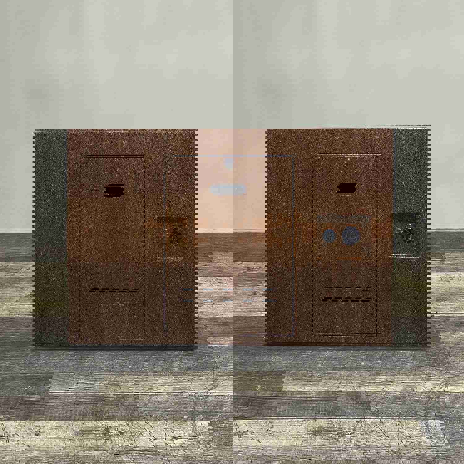 Starfire Designs Metal Gravity 45 Square Corten Steel Gas Fire Pit with Propane Tank Access Door