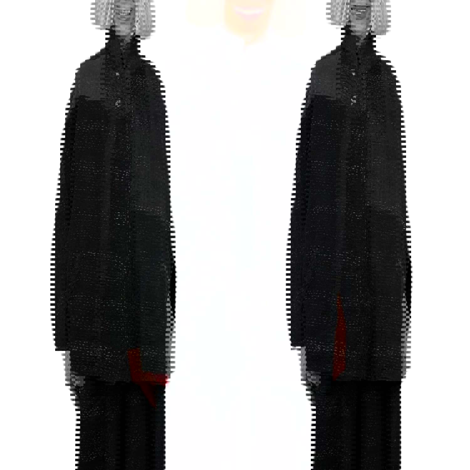 JAIPUR PATCH MANTLE CAPE JACKET - Reversible 4-Layer Kantha Fabric Cape