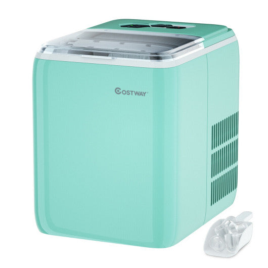 44 lbs Portable Countertop Ice Maker Machine with Scoop - Green