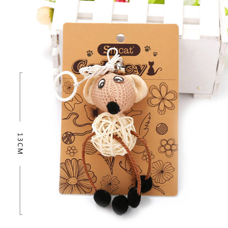 Linen and Rattan Cat Bed