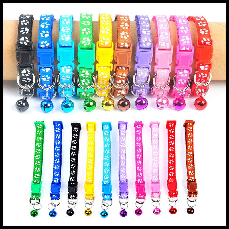 Cute Bell Pet Collar for Cats and Dogs - Adjustable with Pendant Bell