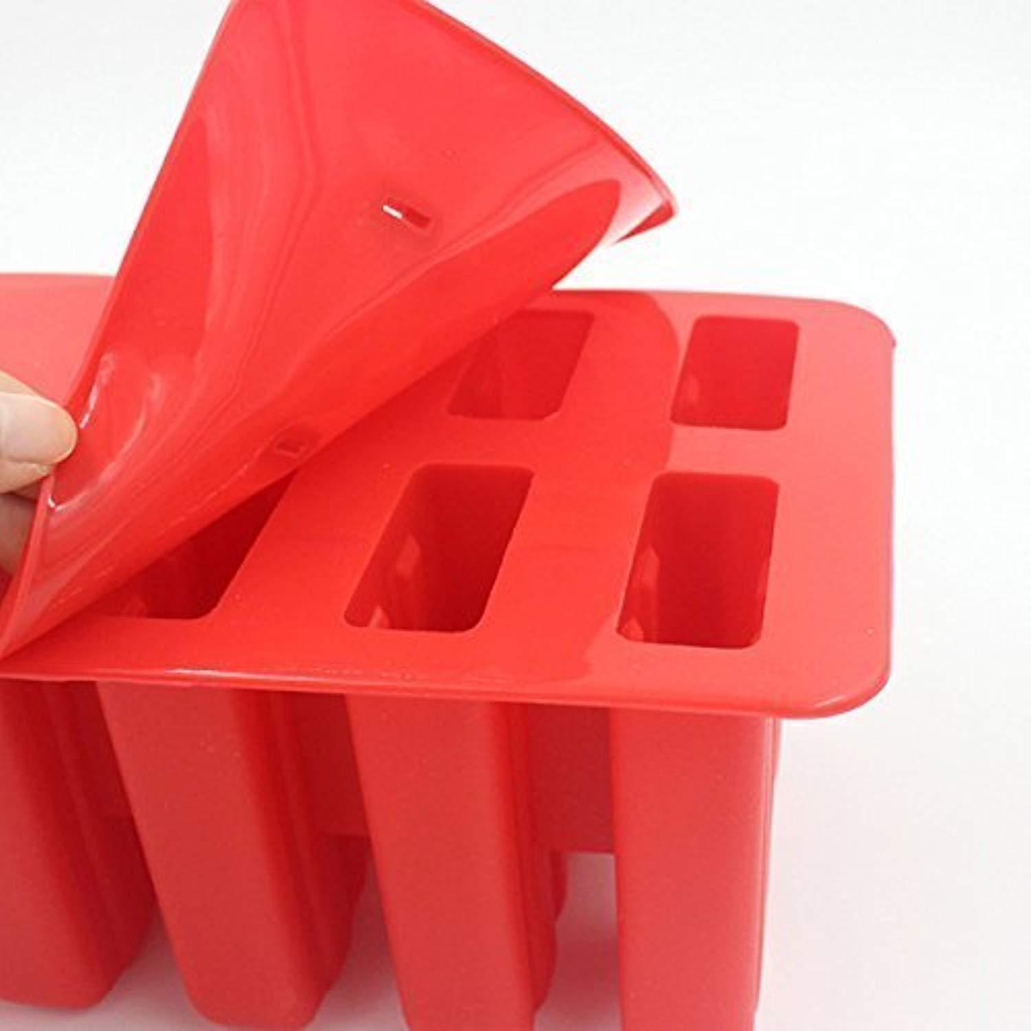 10-Capacity BPA-Free Silicone Popsicle Molds with Cover Lid