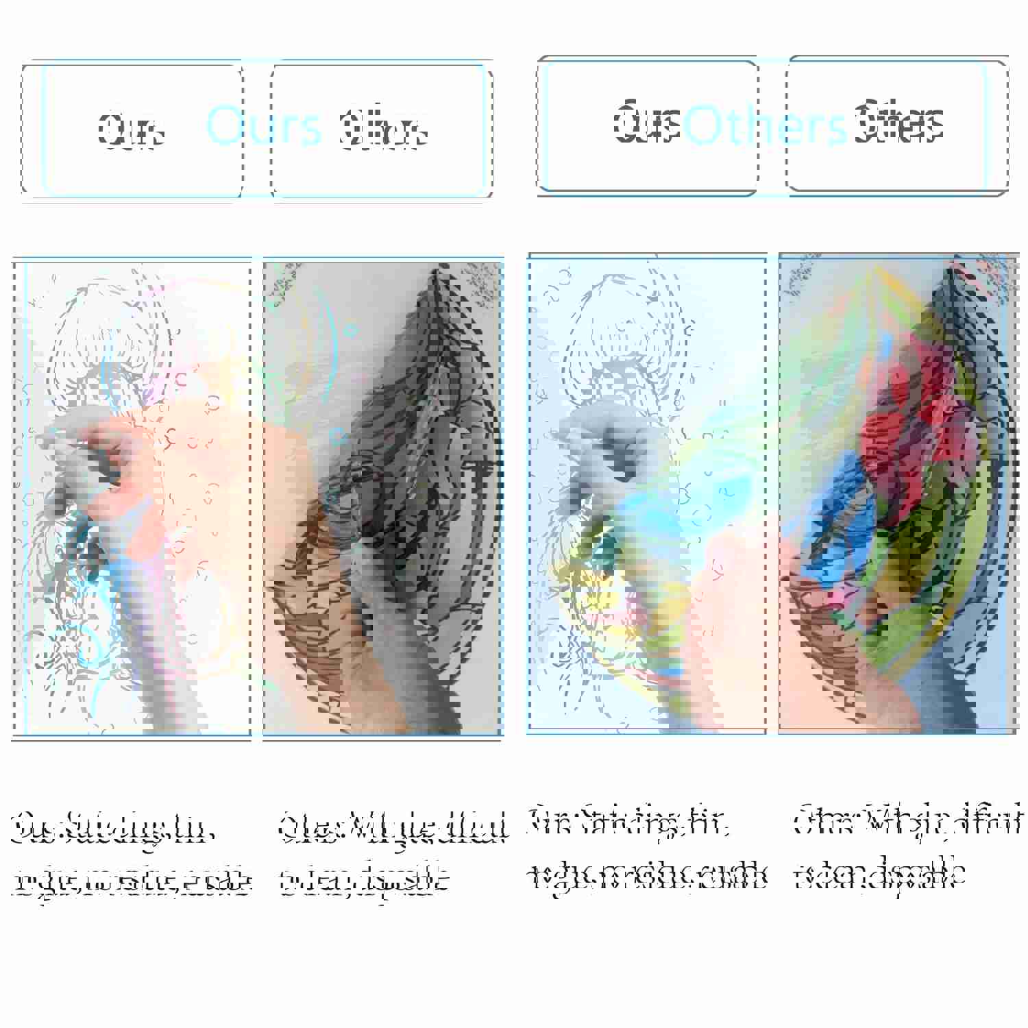 Craspire PVC Wall Sticker Set - Jellyfish Pattern, Round Shape for Window & Stairway Decor (4 Styles, 4pcs/set)