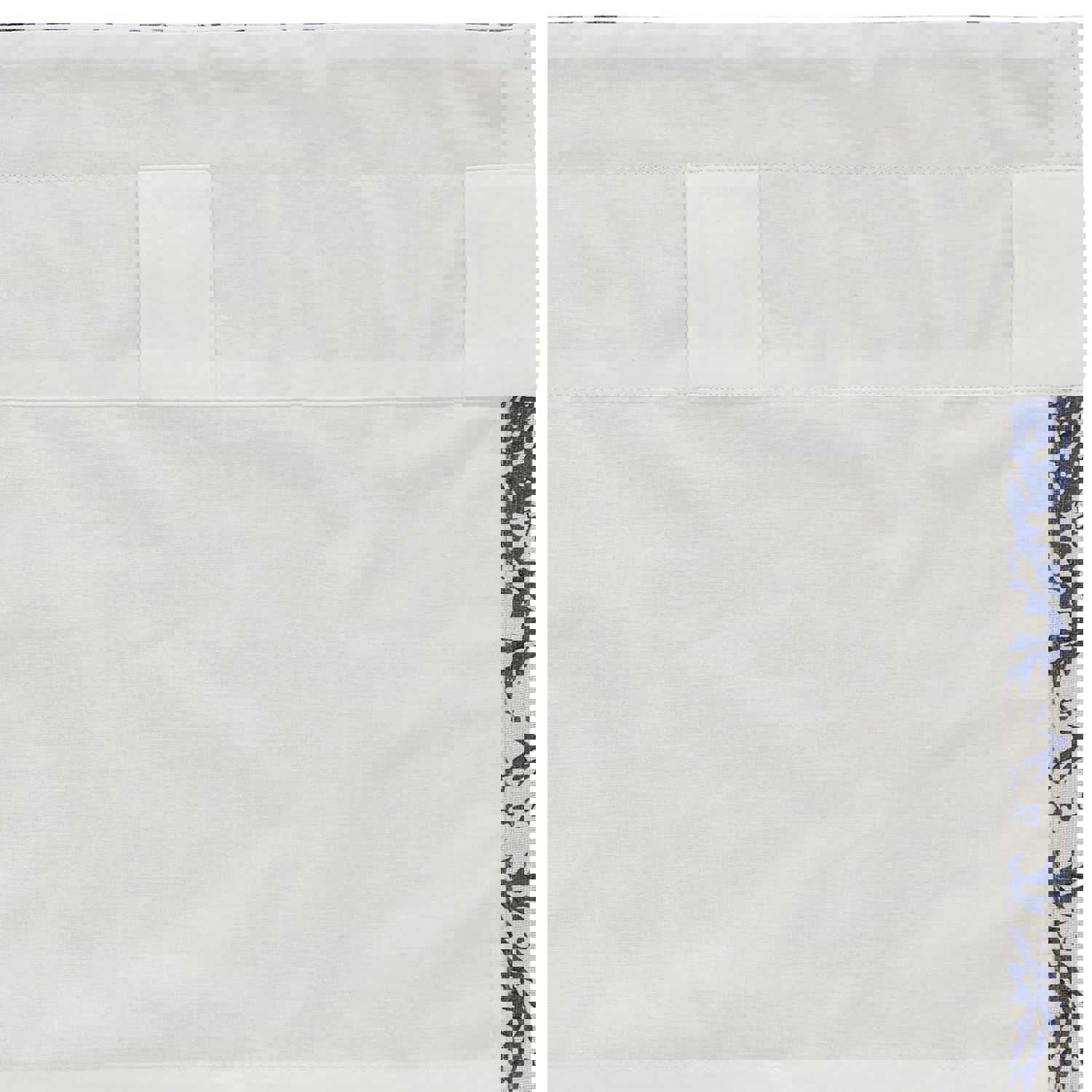 Dorset Navy Floral Prairie Swag Set of 2 - Farmhouse Style Window Decor