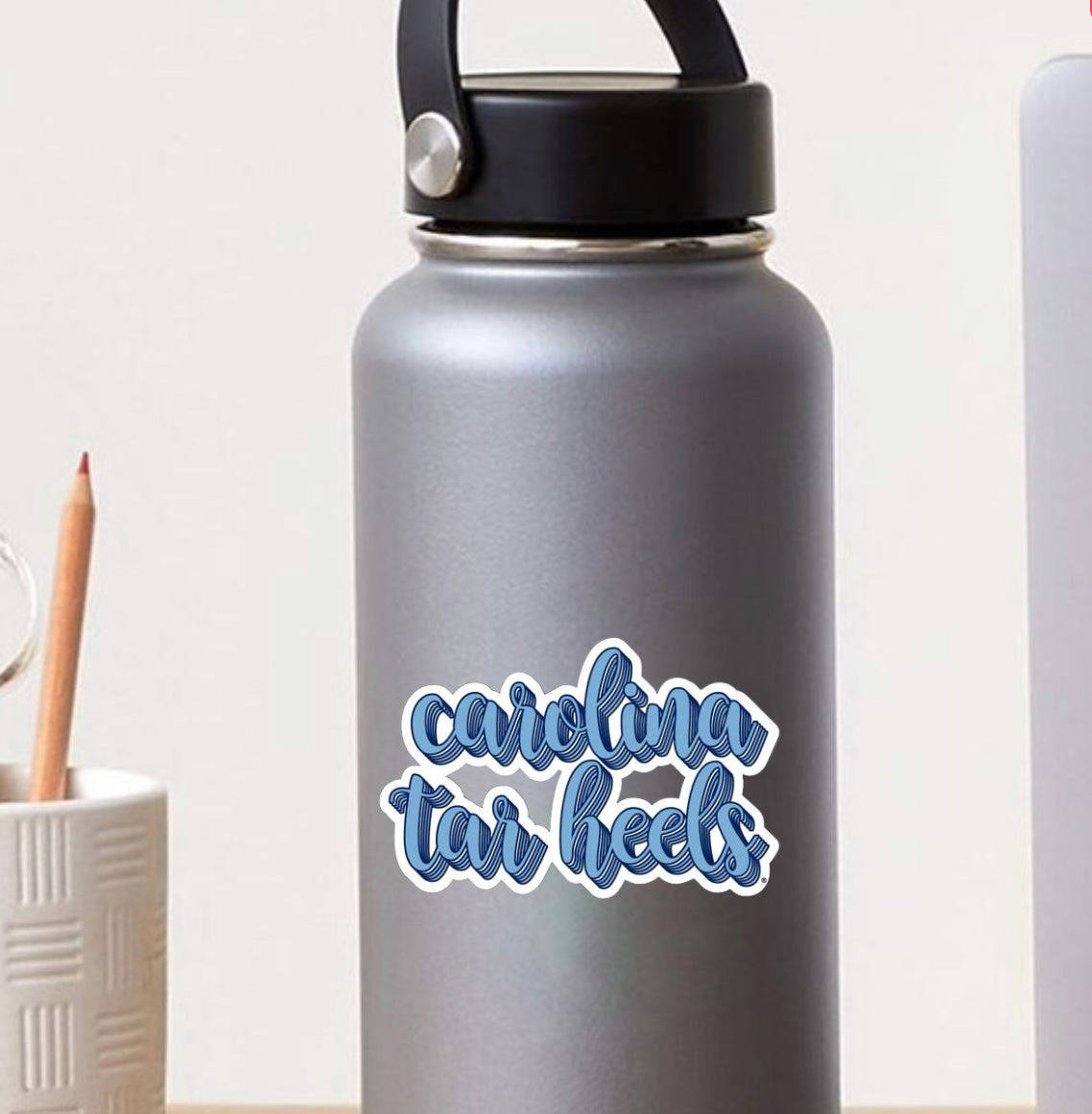 Carolina Tar Heels Shadow Script Decal Sticker - 3 Inches, Durable & Fade Resistant