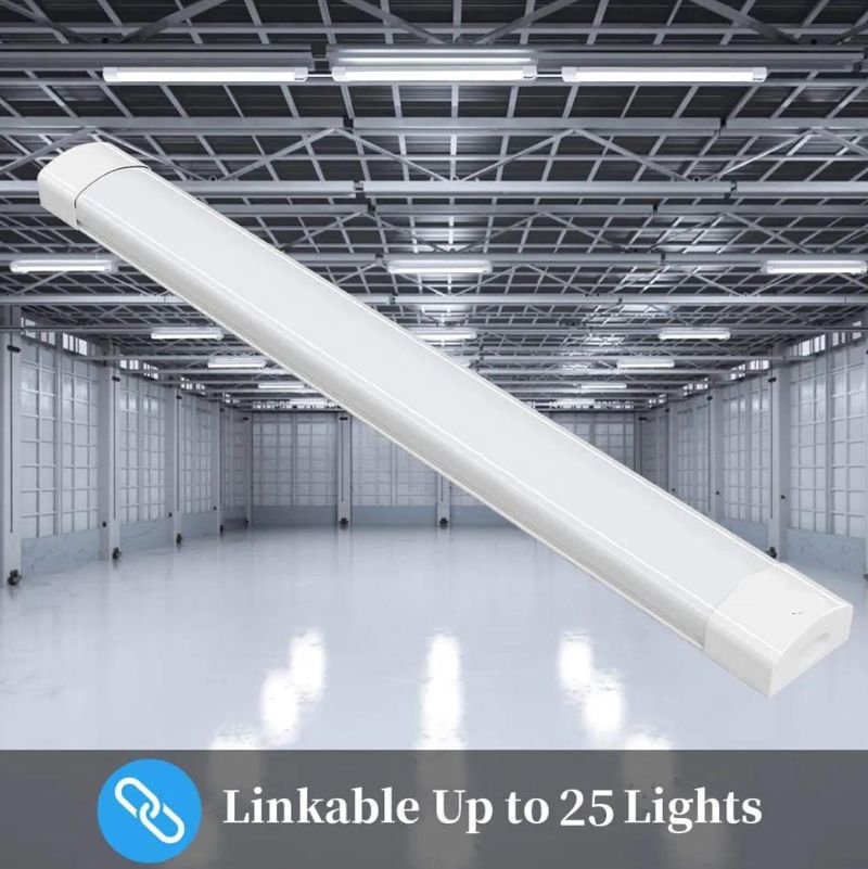 2ft LED Tri-proof Light - 18W, 5000K Daylight, 1800LM High Lumen, Flicker-Free, IP66 Waterproof