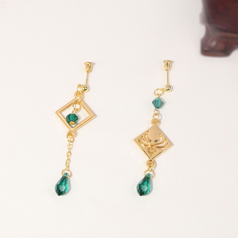 Anime Genshin Impact Earrings - Barbatos Venti Tartaglia Kaeya Alberch Qiqi Cosplay Accessories