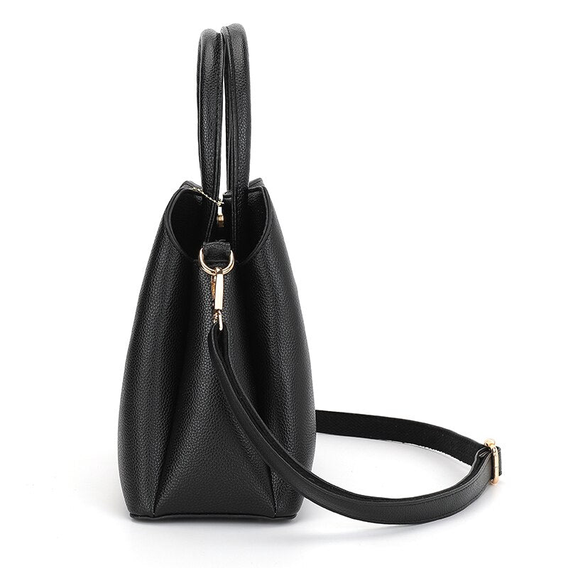 Large Capacity Luxury Designer Vintage Casual Leather Tote Bag