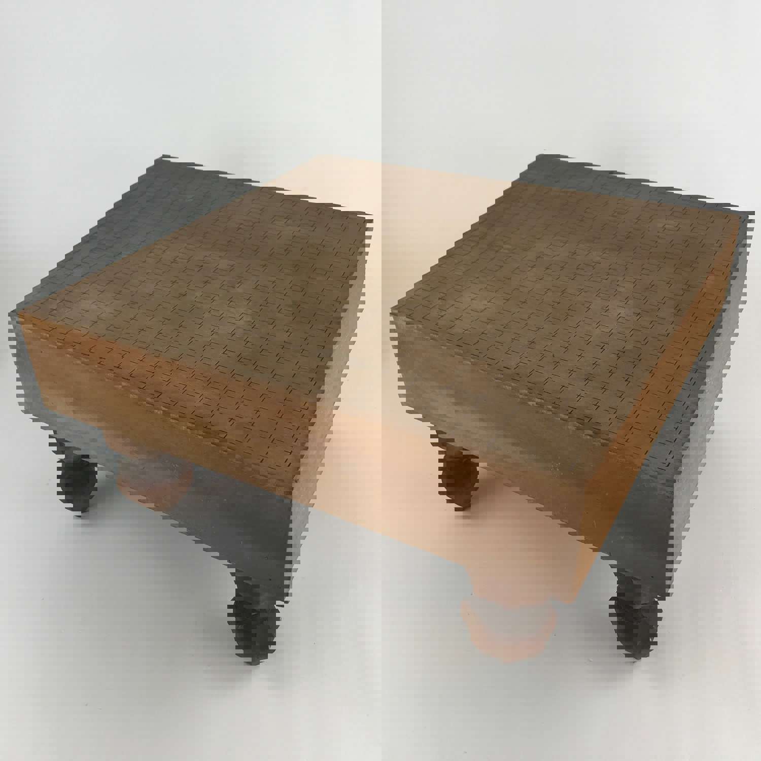 Vintage Japanese Wood Go Board Game Goban with 19x19 Grid and 4 Legs