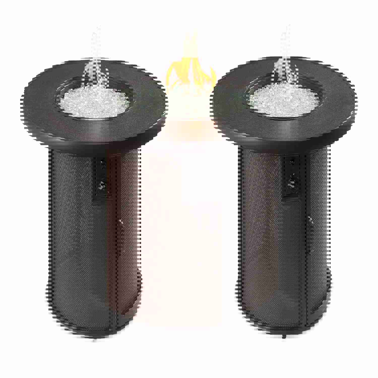 The Outdoor GreatRoom Company Stonefire 31-Inch Round Propane Gas Fire Pit Table - Brown