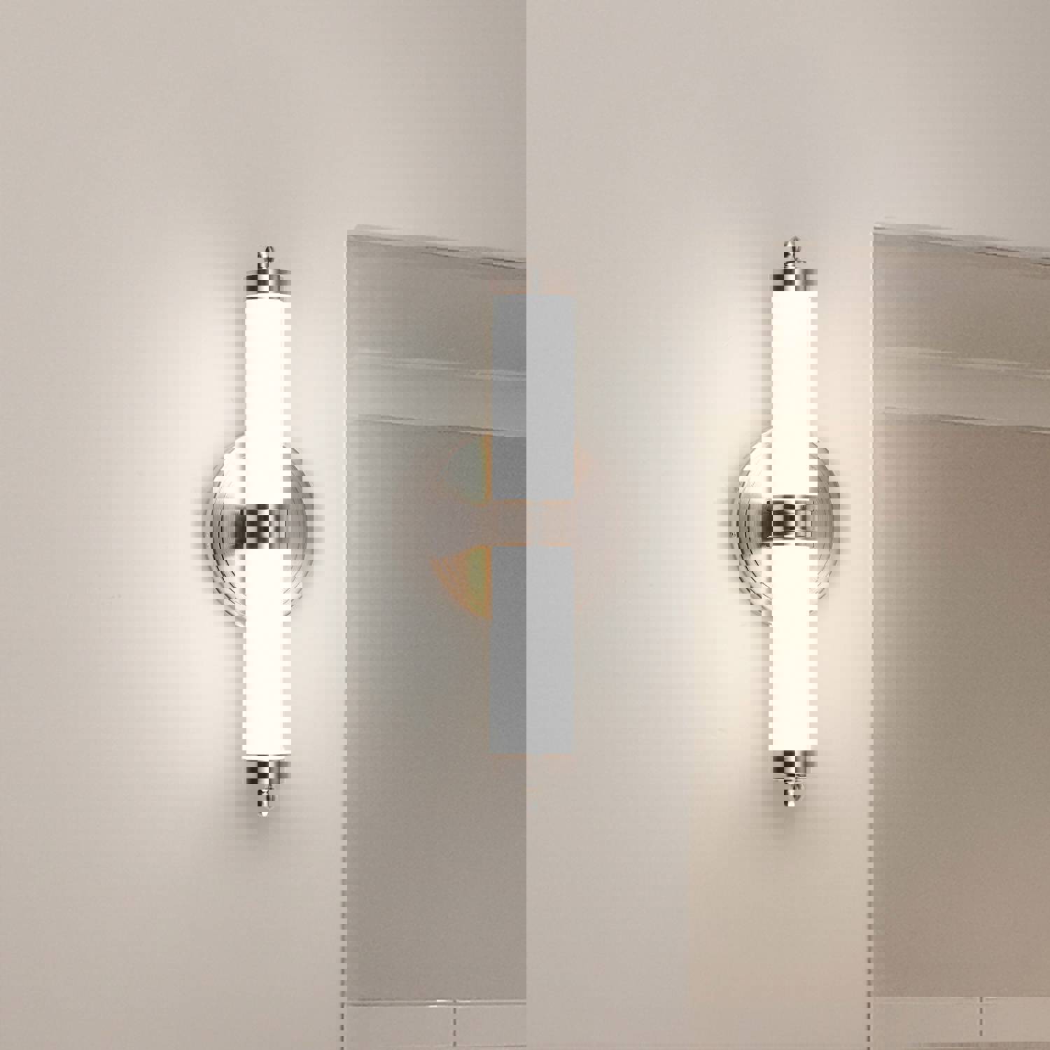 SATCO/NUVO Kagen Small Vanity LED Light with Brushed Nickel Finish and White Acrylic Lens