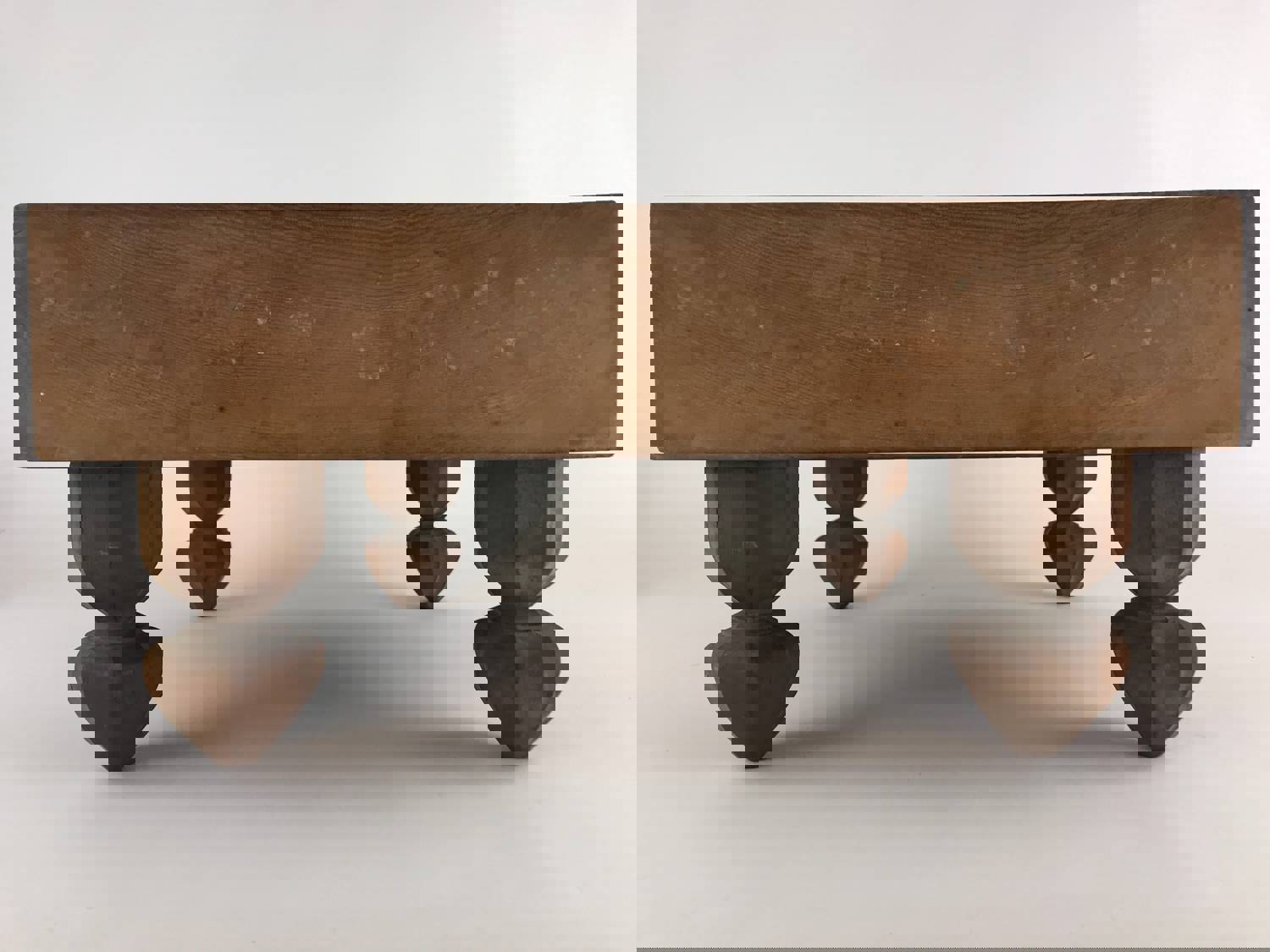 Vintage Japanese Wood Go Board Game Goban with 19x19 Grid and 4 Legs