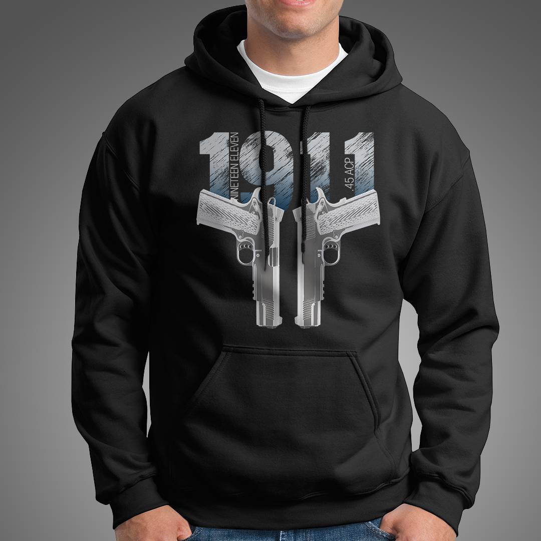 Colt 1911 Handgun Hoodie - Unique Design for Gun Enthusiasts