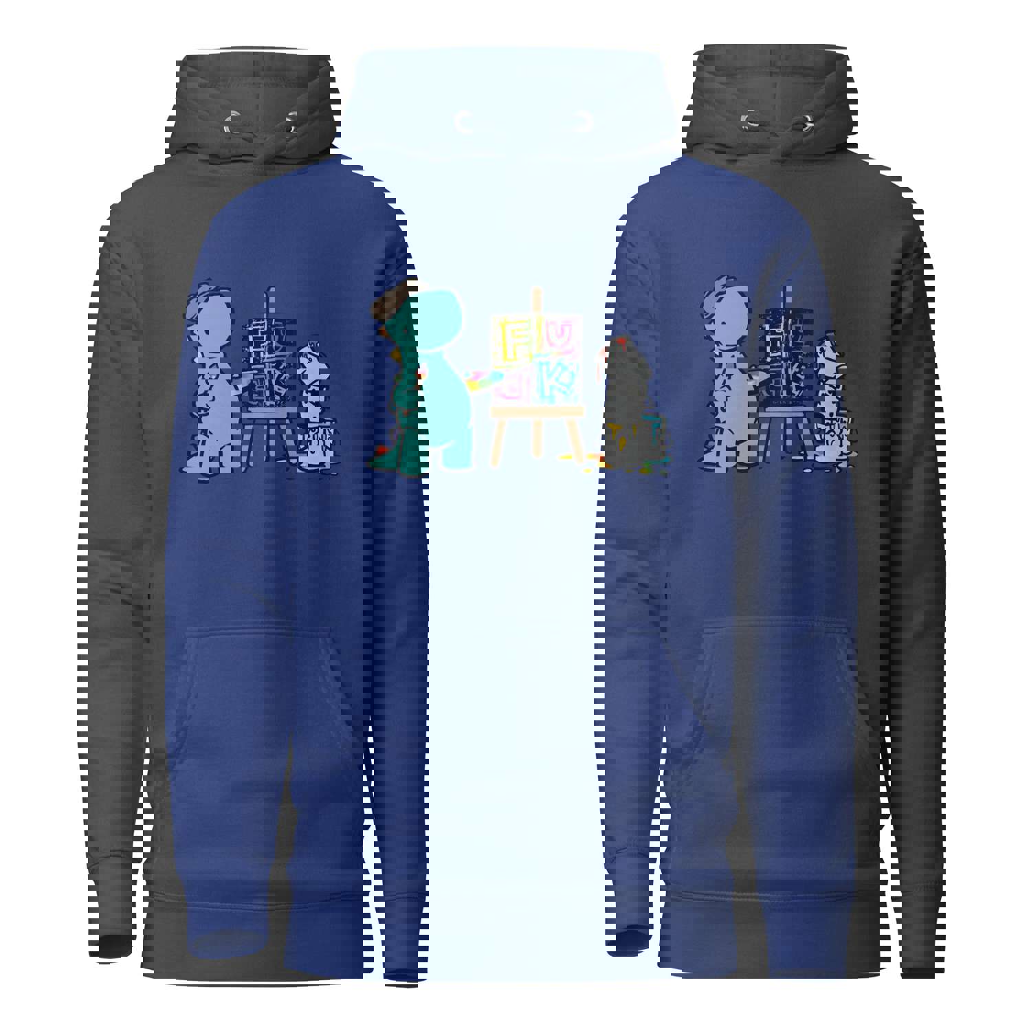 Artist Painting Fuck Hoodie - Comfort-Fitted Cotton Blend