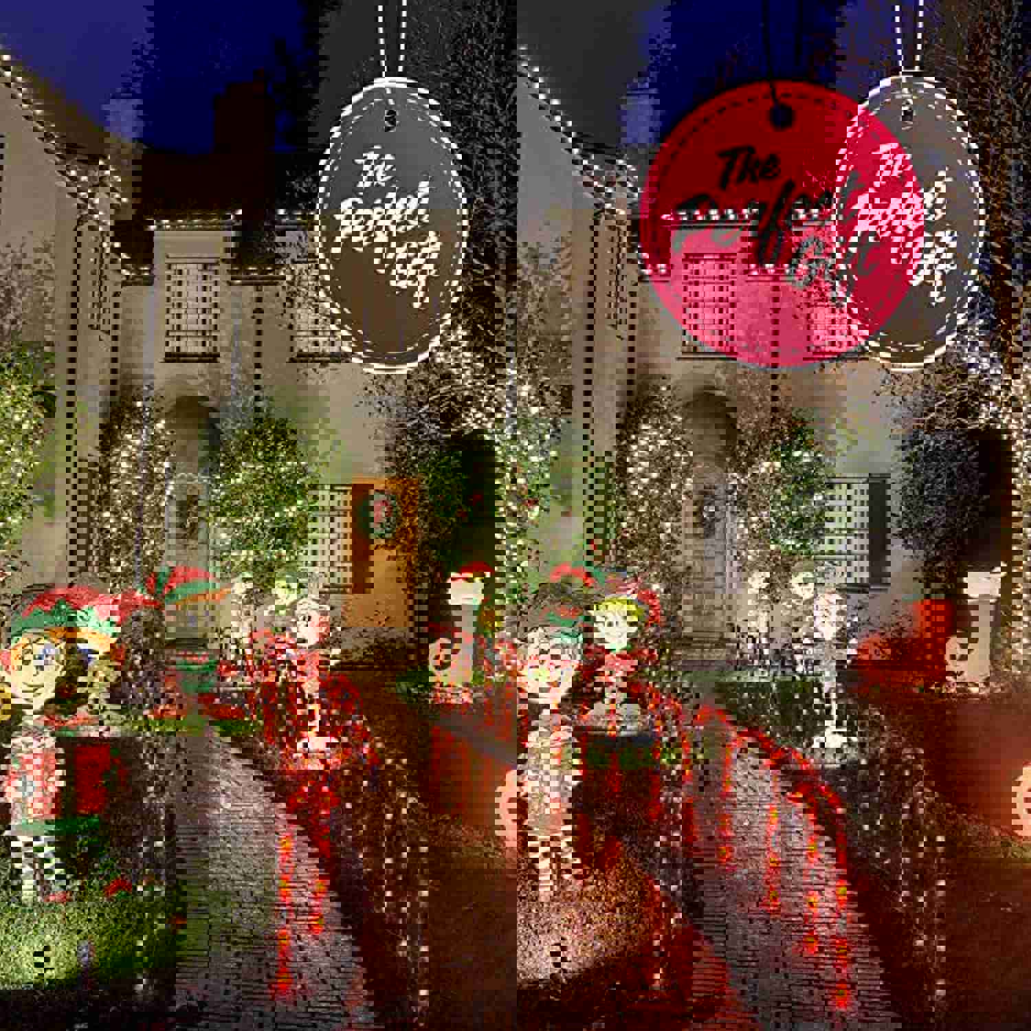 Prextex 12 Christmas Candy Cane Pathway Lights Markers for Indoor and Outdoor Use