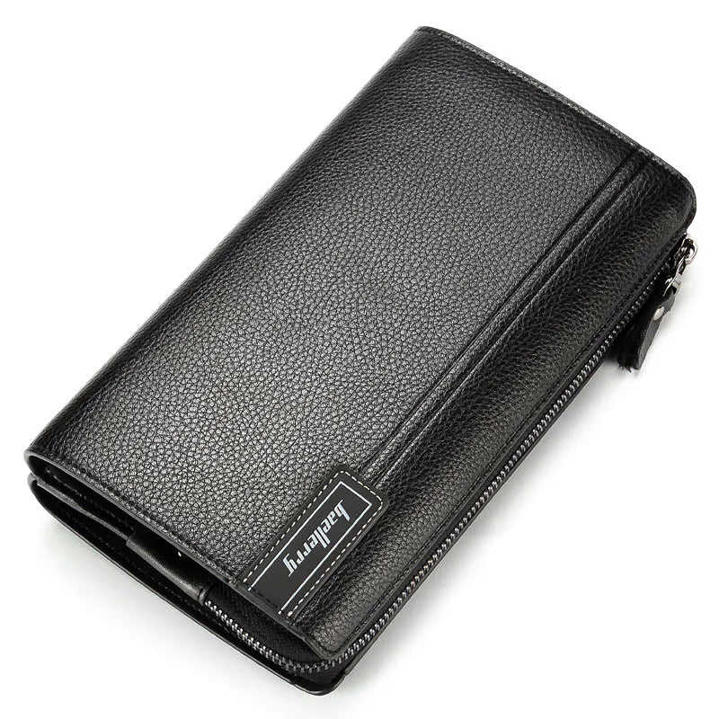 Baellerry Large Capacity PU Leather Men Clutch Bag with Handle
