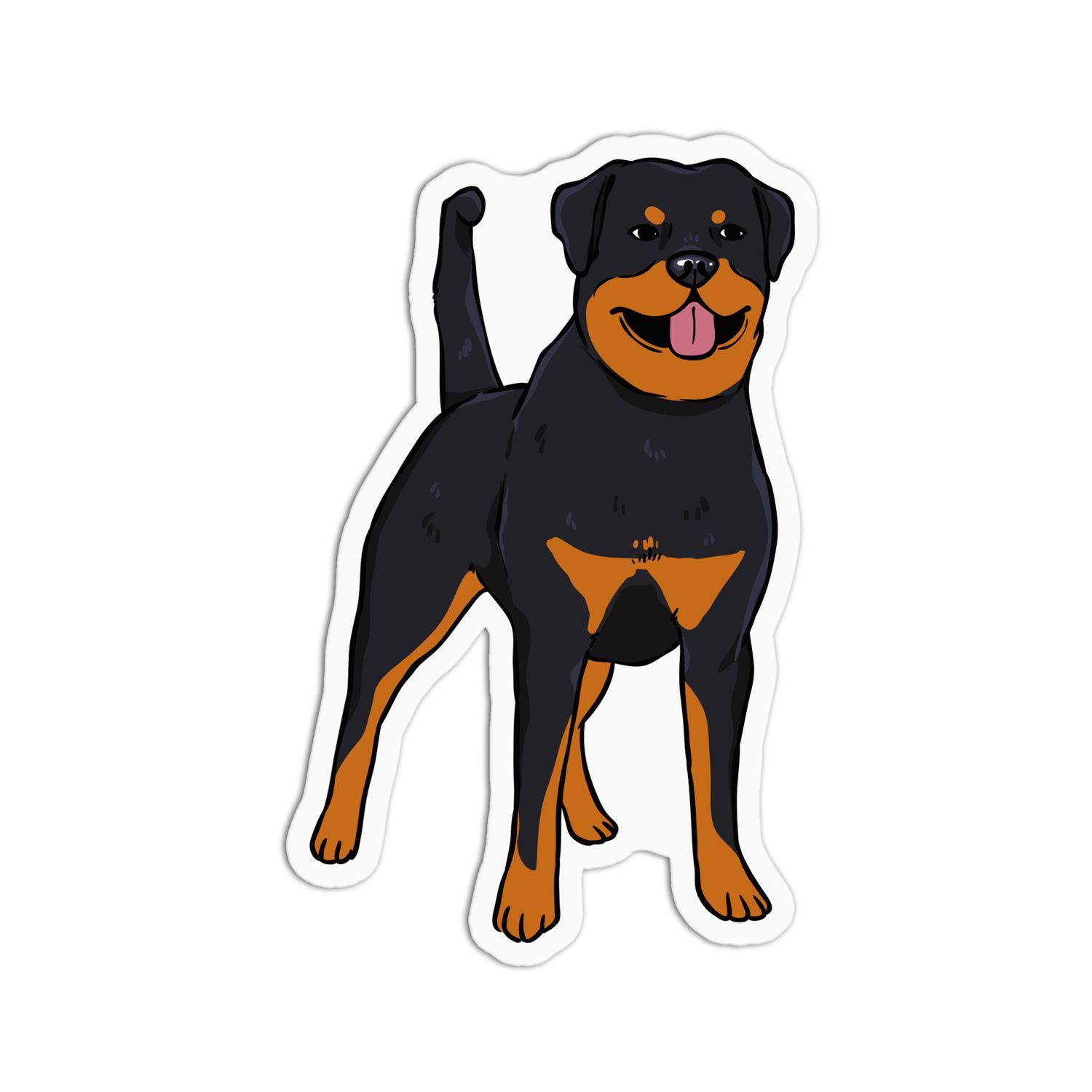 Rottweiler Dog Sticker - Waterproof and Durable