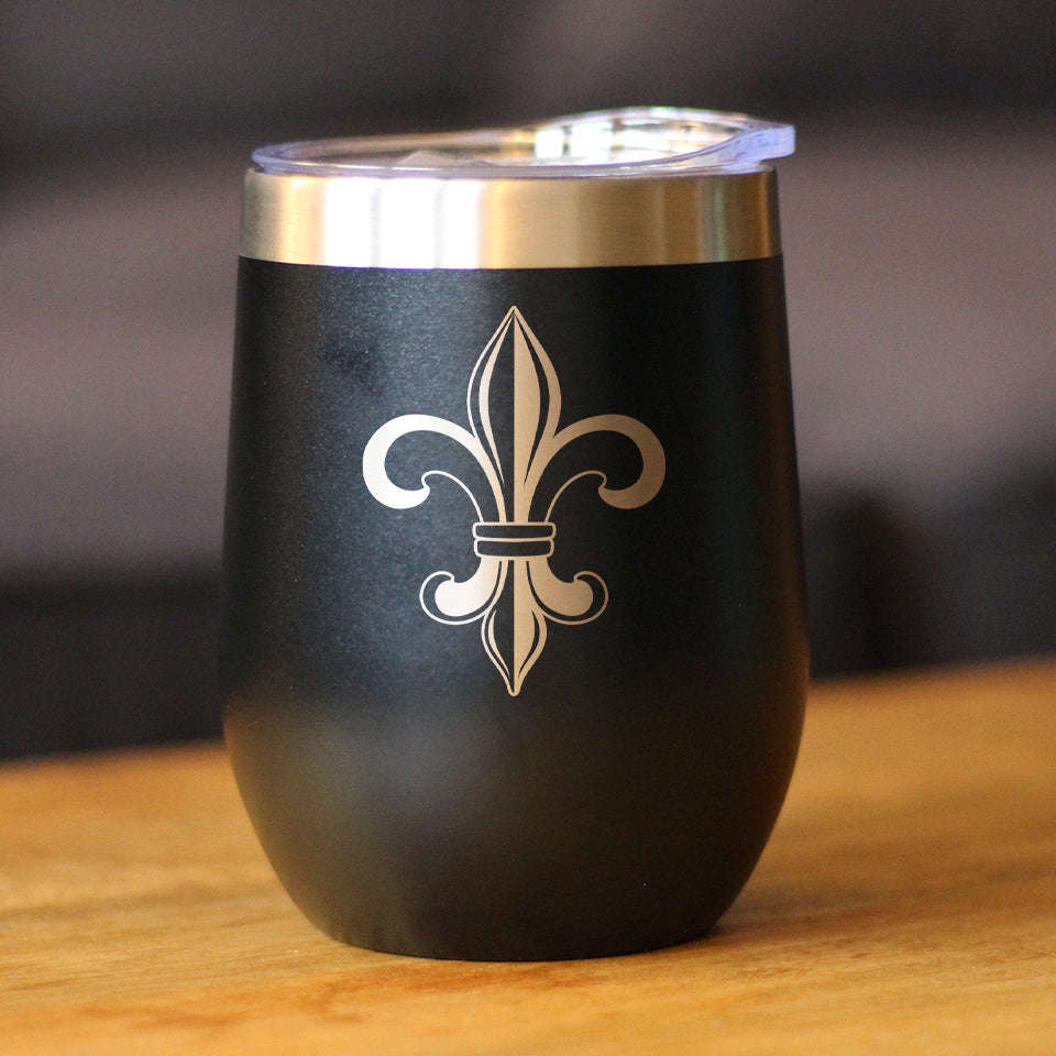 Fleur de Lis - Cute Lily Themed Wine Tumbler for French & Italian Culture Lovers