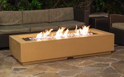American Fyre Designs 72 Louvre Long Rectangle Fire Pit