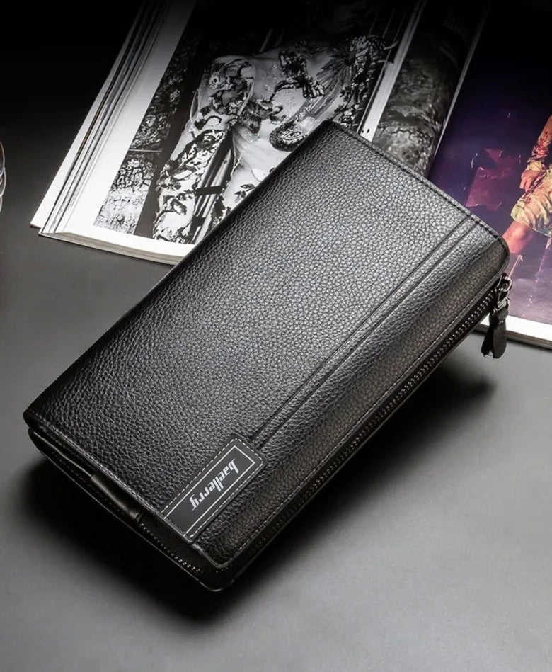 Baellerry Large Capacity PU Leather Men Clutch Bag with Handle