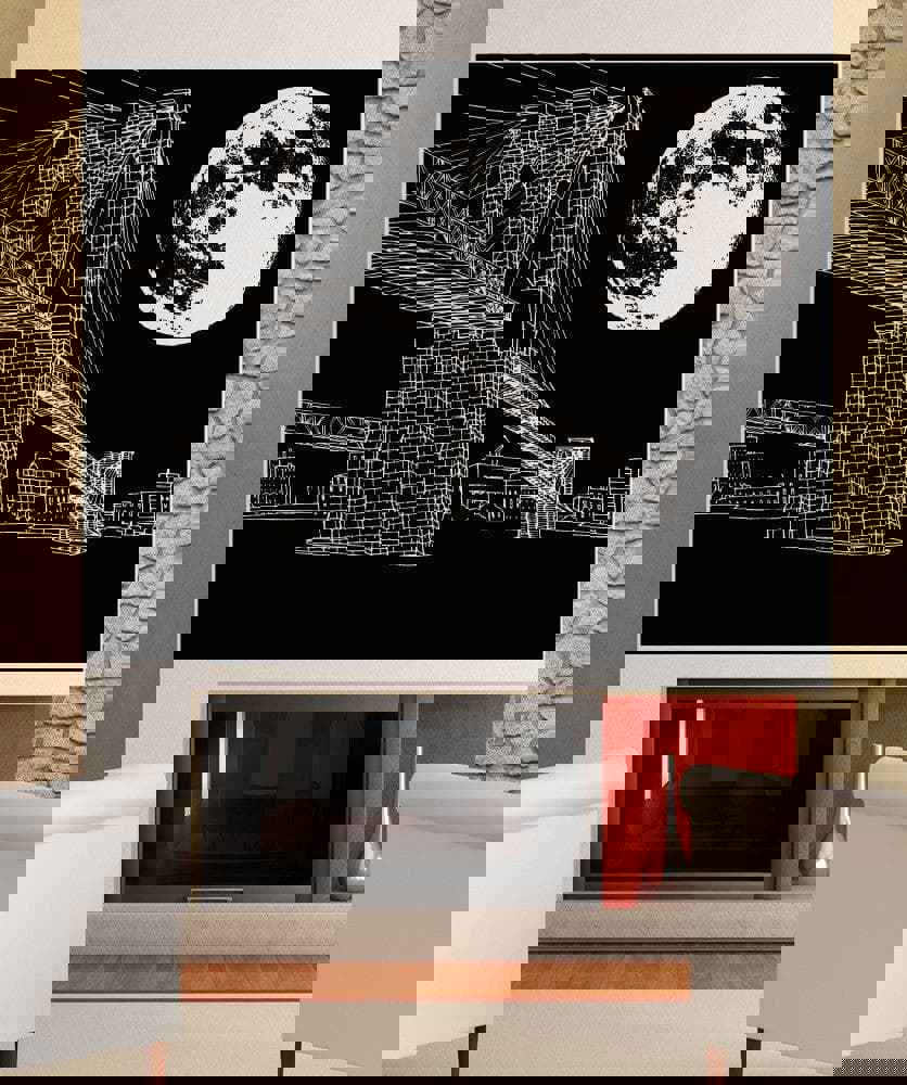 Brooklyn Bridge Night Scene Wall Decal (Die-cut) - #5214