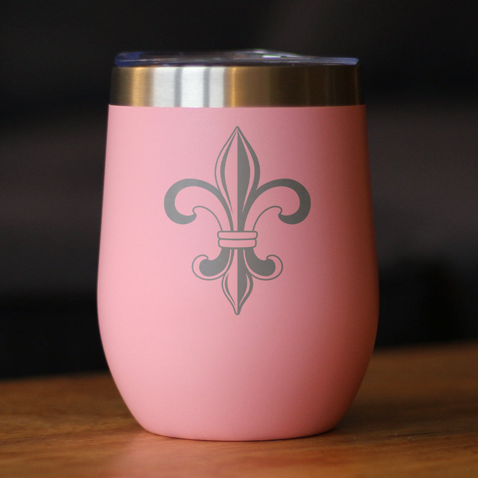 Fleur de Lis - Cute Lily Themed Wine Tumbler for French & Italian Culture Lovers