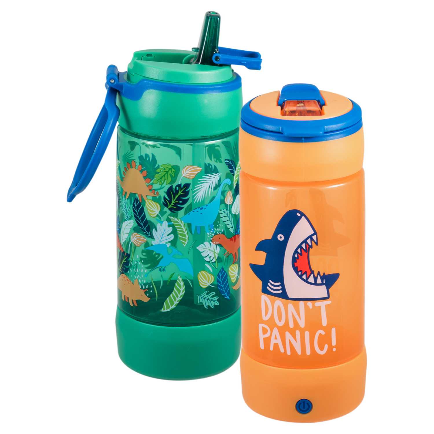 Cool Gear 2-Pack 16 oz Pop Lights Water Bottles - Light Up Travel Cup for Kids & Outdoors