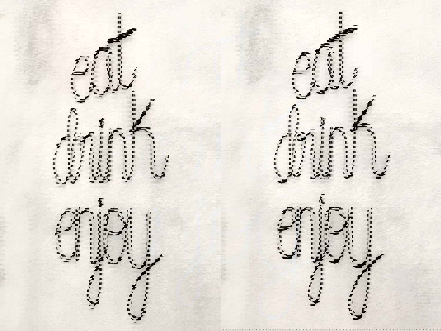 Eat Drink Enjoy Wall Decor - Fun and Modern Wire Sign for Home