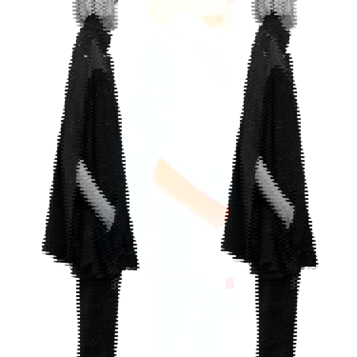 JAIPUR PATCH MANTLE CAPE JACKET - Reversible 4-Layer Kantha Fabric Cape