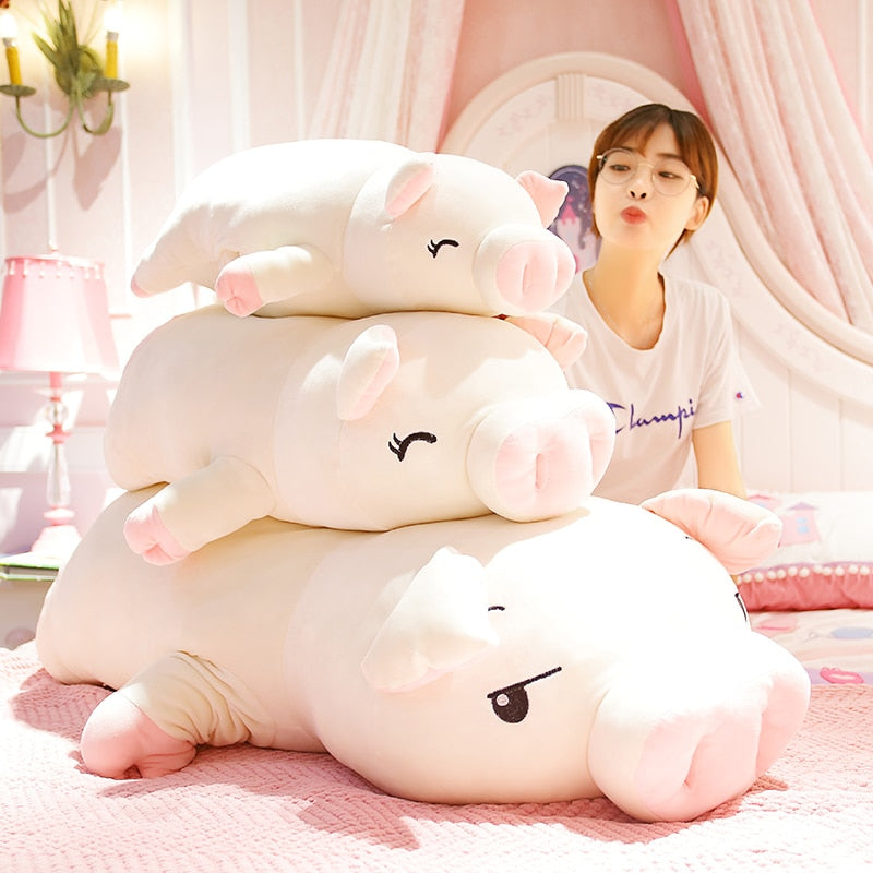 40-75cm Squishy Pig Stuffed Doll - Soft Plush Toy for Kids and Babies