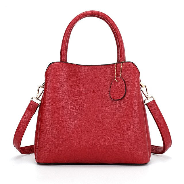 Large Capacity Luxury Designer Vintage Casual Leather Tote Bag