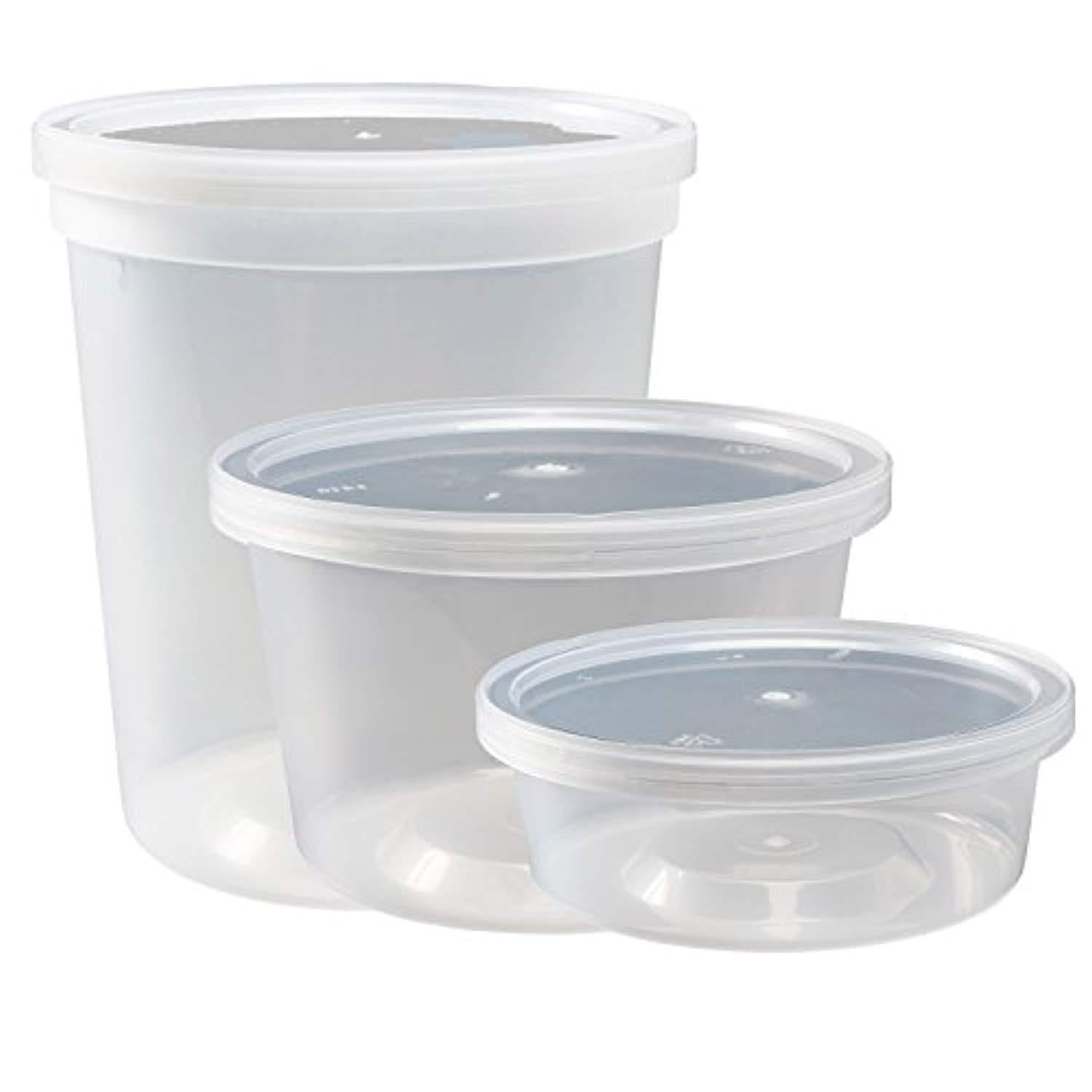 DuraHome BPA-Free Leakproof Food Storage Containers with Lids, 44 Sets Mixed Sizes (8oz, 16oz, 32oz)