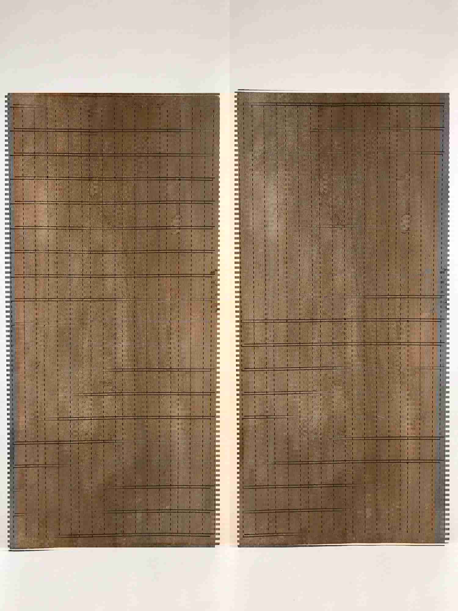 Vintage Japanese Wood Go Board Game Goban with 19x19 Grid and 4 Legs