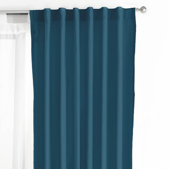 CATANIA DEEP BLUE BLACKOUT CURTAINS WINDOWS PANELS LONG 2 PCS