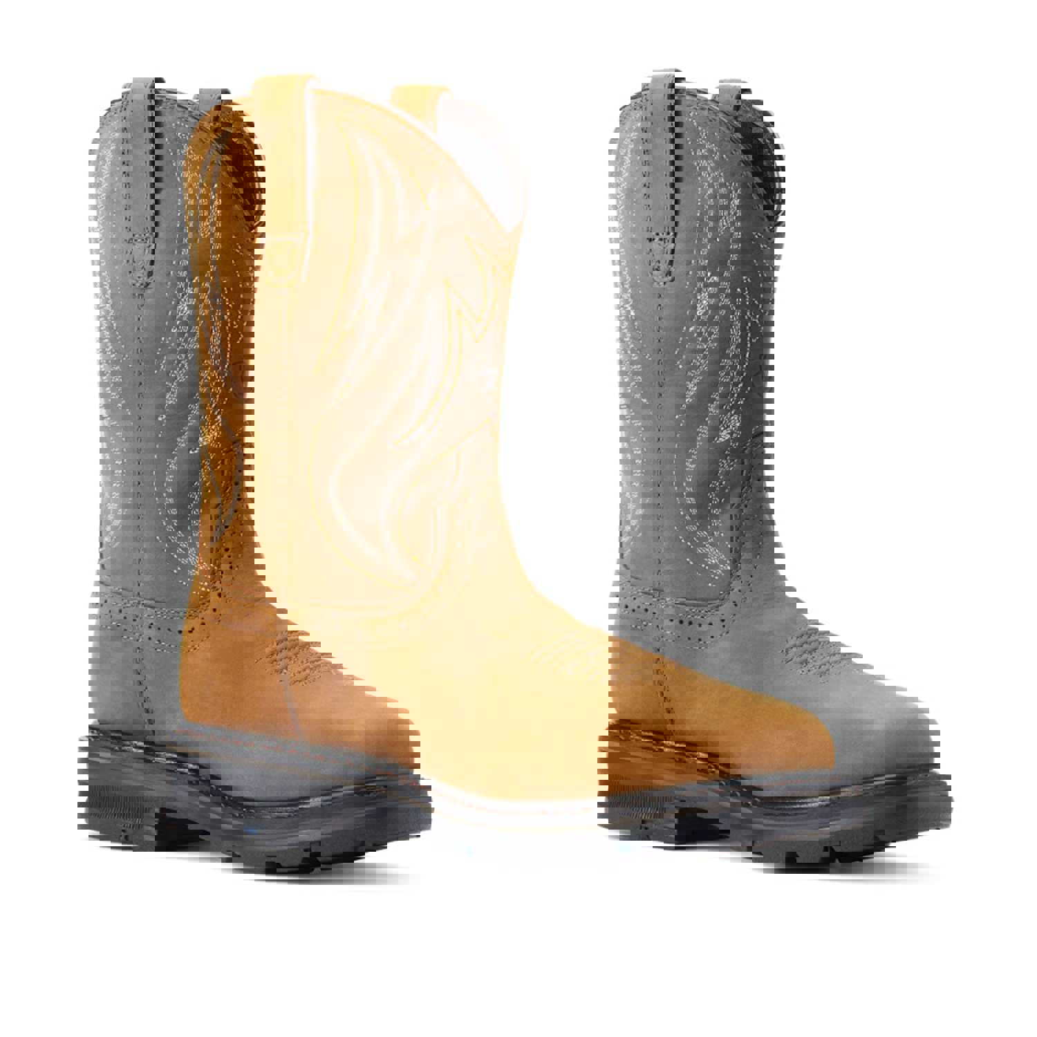 Ariat Sierra Shock Shield Waterproof Steel Toe Western Work Boot for Men - Distressed Brown