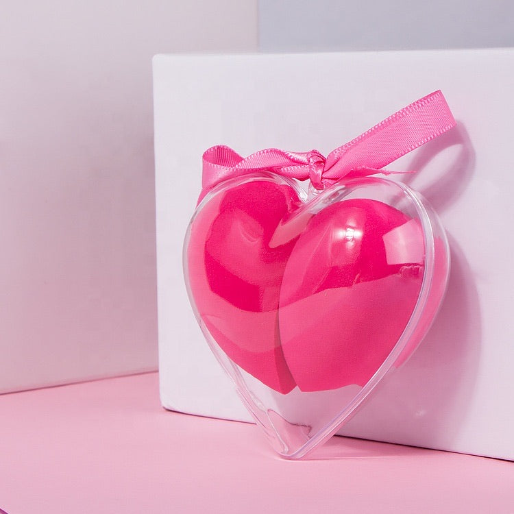 Heart Beauty Blender - Latex-Free Makeup Sponge for Flawless Application