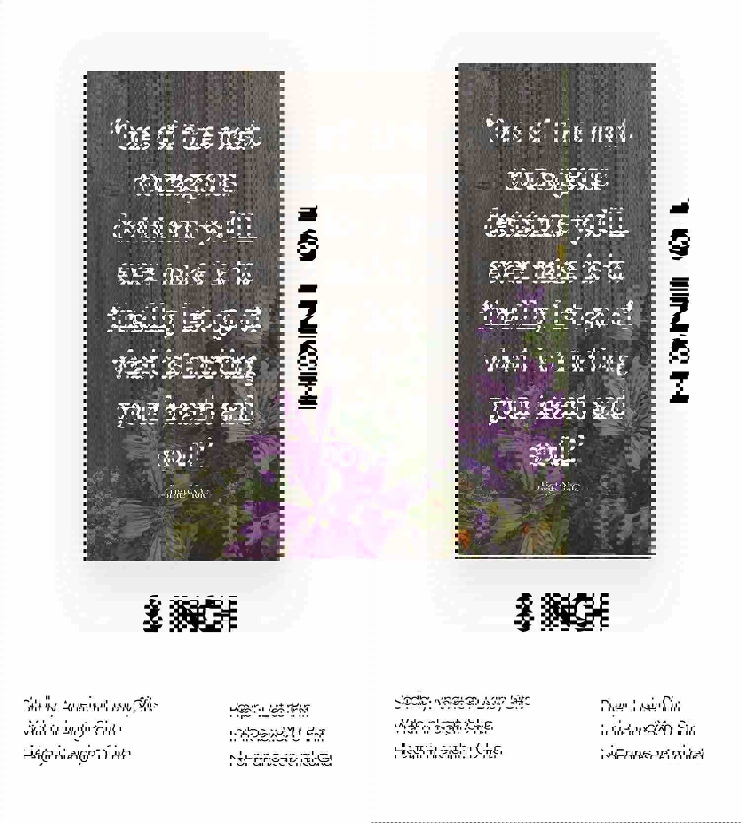 Brigitte Nicole Inspirational Quotes Floral Wall Print - 8 x 10 Ready to Frame