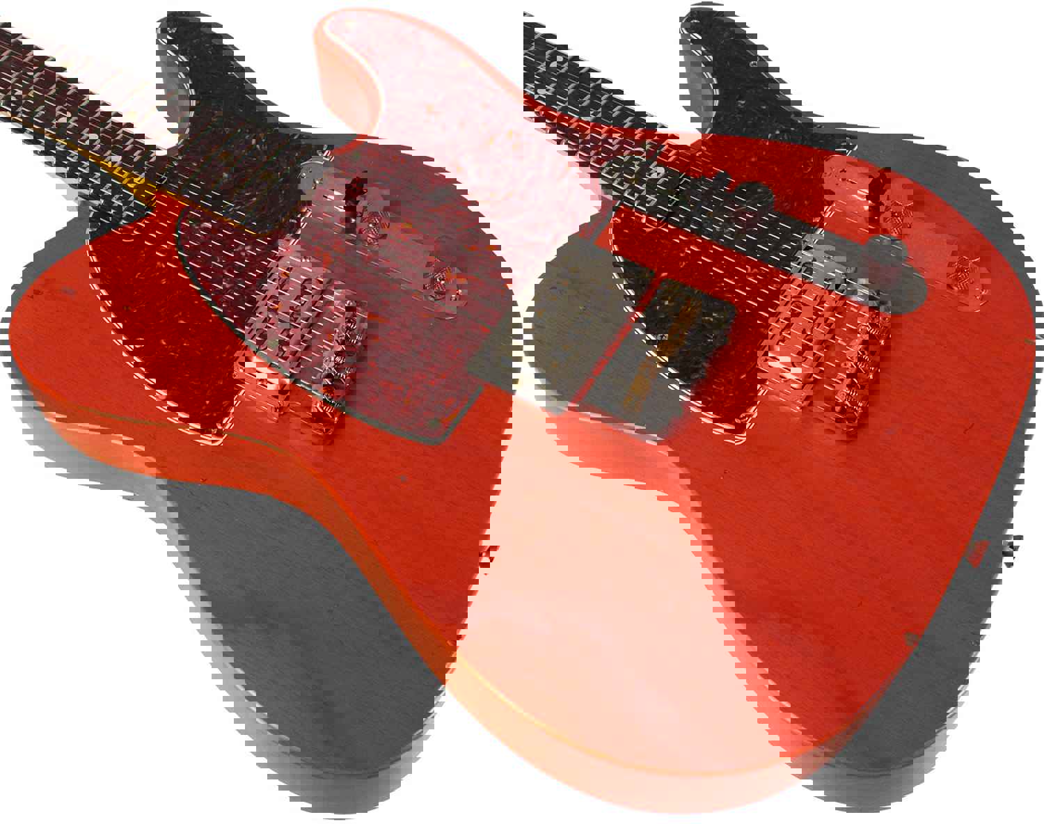 Nash E-1HB Guitar, Gretsch Orange, Lollartron, Light Aging